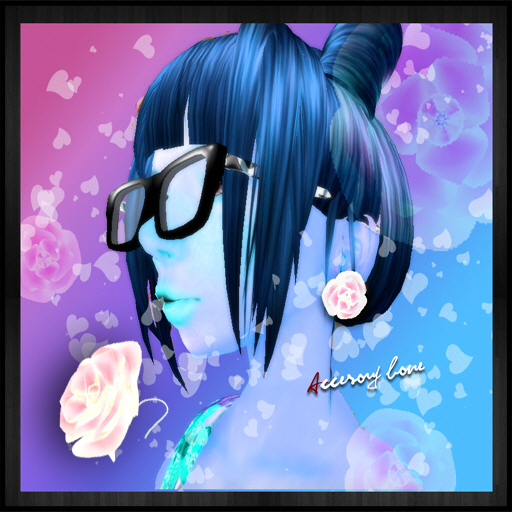 accessory bone A:B earring 002 Rose FF