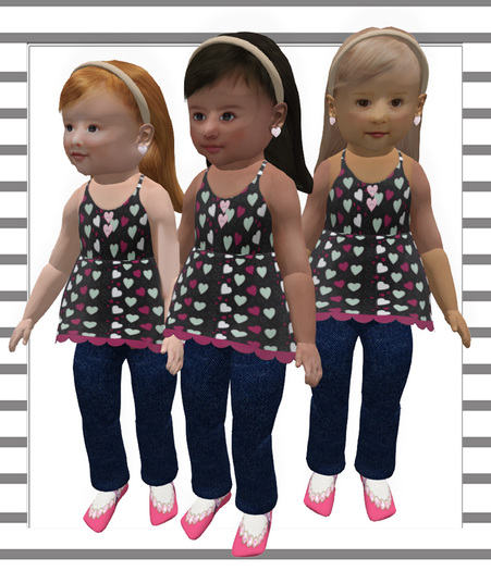 Pat A Kake Heart Pant Set