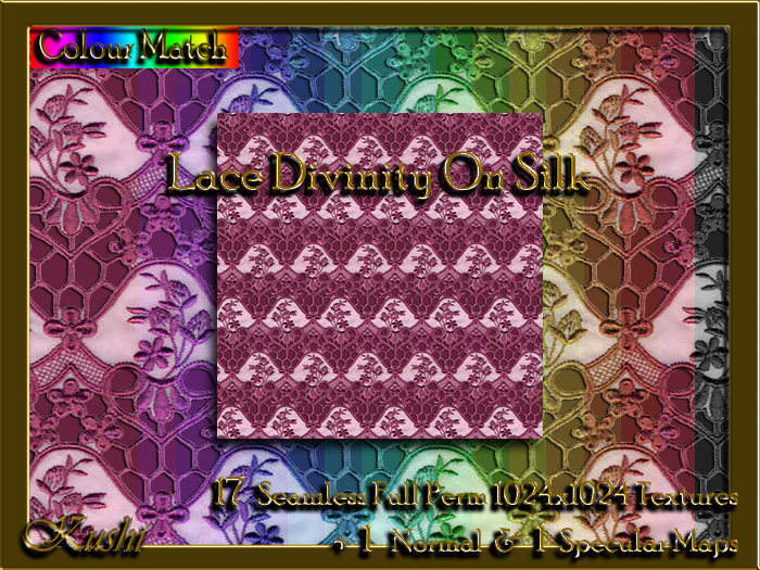 !Kushi! LaceDivinityOnSilk Textures -WEAR TO UNPACK
