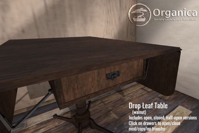 [ Organica ] Drop Leaf Table (walnut)