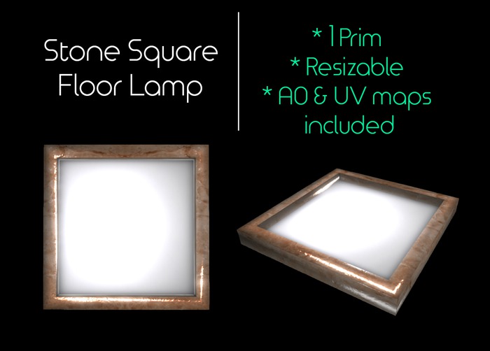 LMF Square Floor Stone Lamp