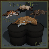 Feline Treasures Heart Ottoman Bs