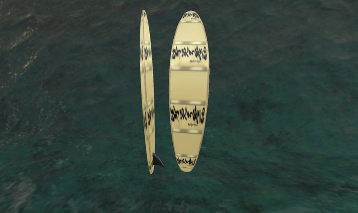 SURFBOARD WRITTEN GOLD