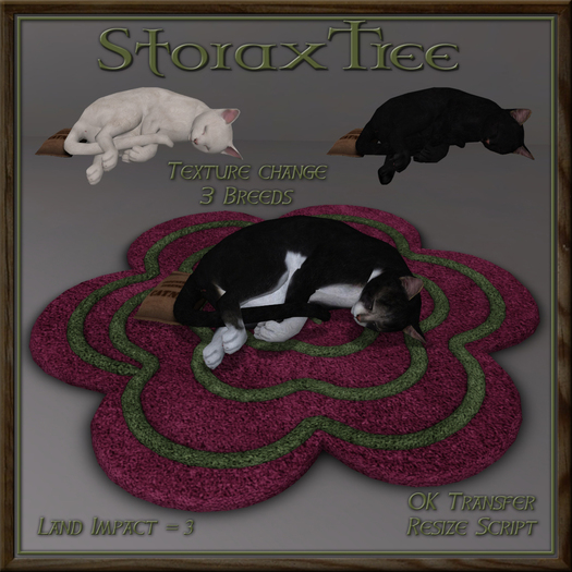 Feline Blossom Rug Aq