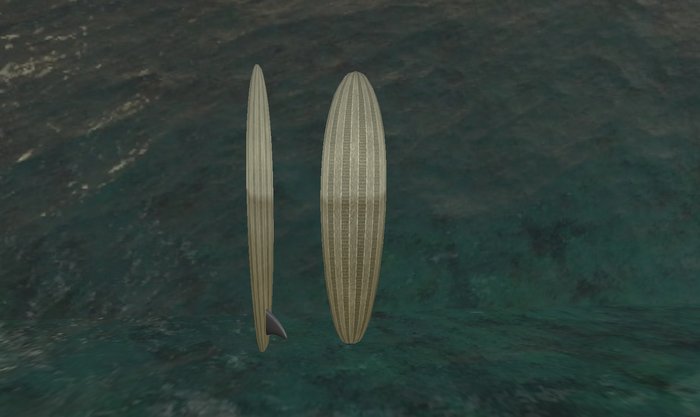 SURFBOARD STRIPED GREEN