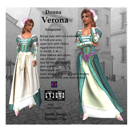 RP-Chic Donna Verona turquise