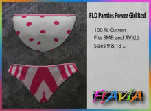 FLD. AVI(L), SMB - Panties Power Girl Red