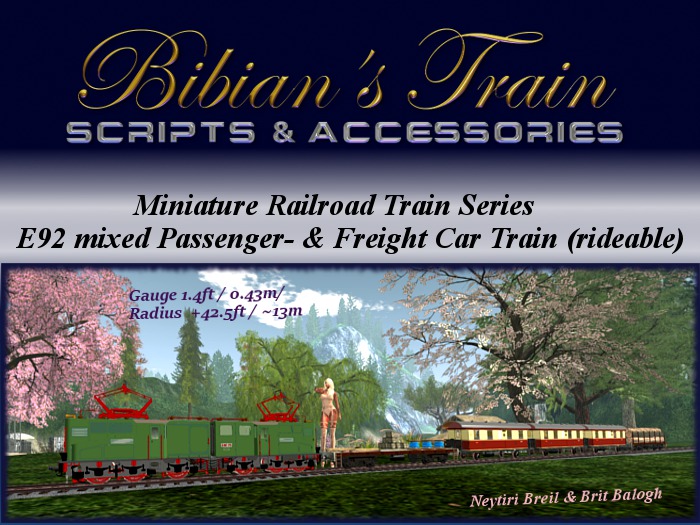E92 miniature mixed Passenger- / Freight Car Train