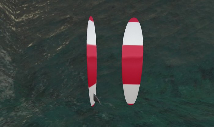 SURFBOARD FASCIATED RED