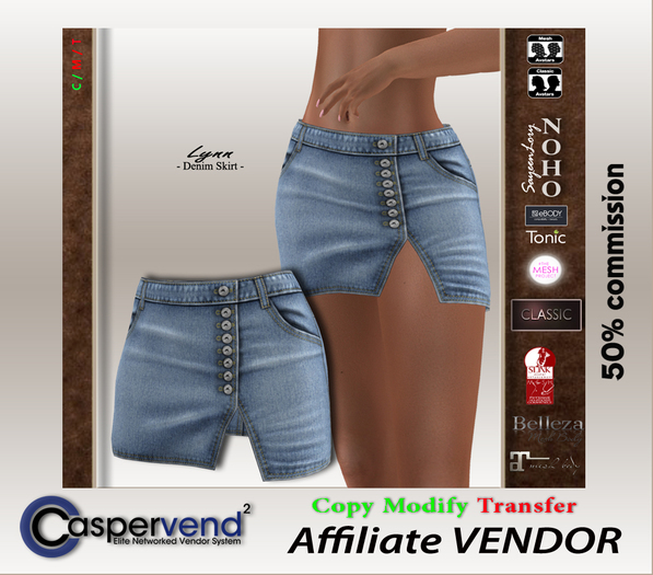 ! Affiliate Vendor [NOHO] - Lynn Denim Skirt