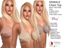*BSASSY* SPARKLE CHAIN TOP WITH TEXTURE HUD