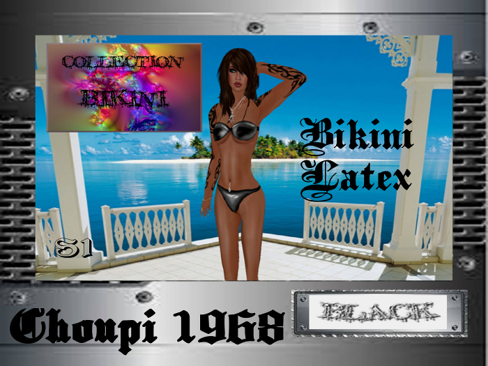 bikini - BLACK - Latex - S1