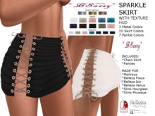 *BSASSY* SPARKLE CHAIN SKIRT WITH TEXTURE HUD
