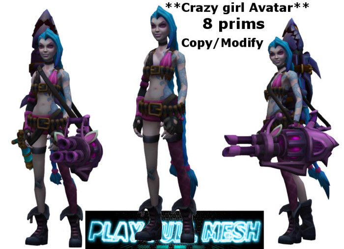 **Crazy girl avatar**PlayFullMeshmp
