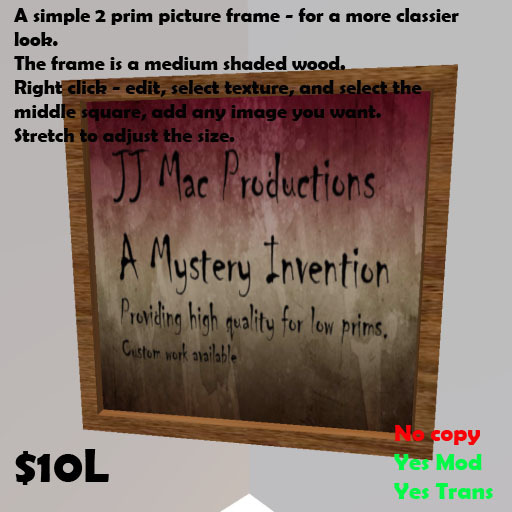 Square frame 2prim - wood frame Mod/Trans