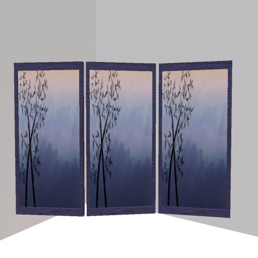 Room Divider - wood w/bamboo 6 prims Mod/Trans