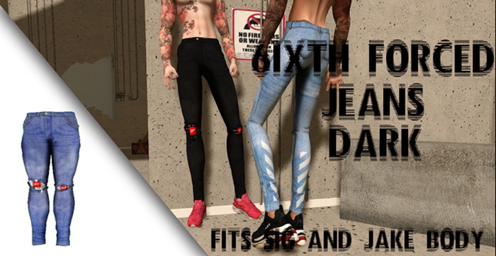 6ixth Forced Jeans Dark