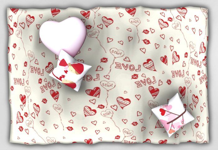 Skull Candy Valentine Rug & PillowsBox