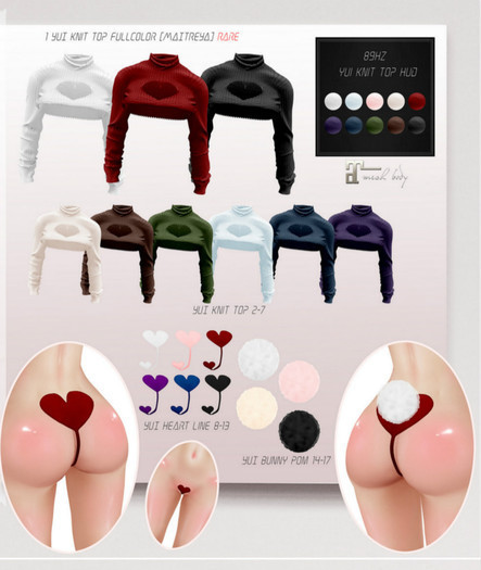 [89Hz] - 15 YUI Bunny Pom Pink [UN-RIGGED]