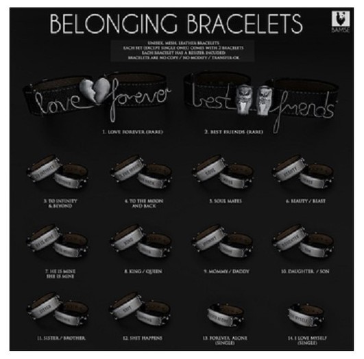 1. :BAMSE: Belonging Bracelets - LOVE FOREVER RARE