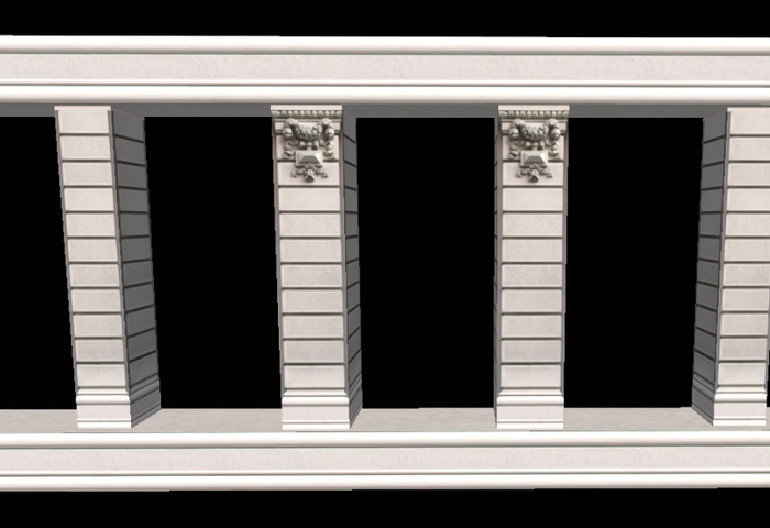 Column Design Texture Second Life Marketplace - Ornamental Column Texture Set, Facade Wall ...