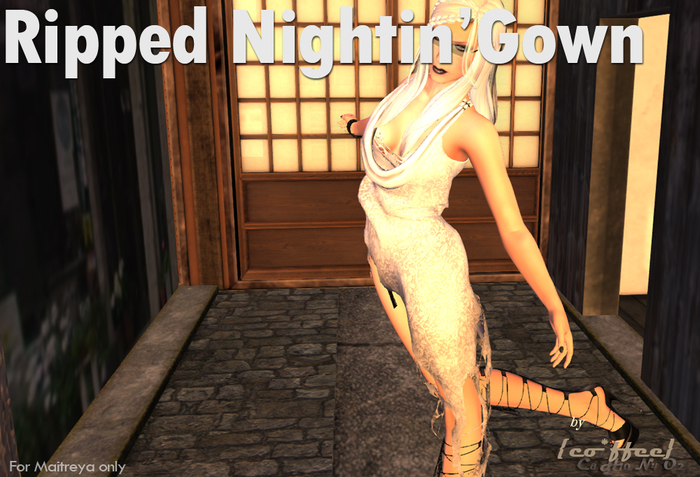 {co*ffee} Ripped Nightingown White (for Maitreya)