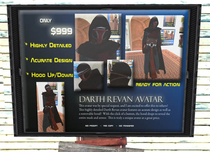 Star Darth Revan Sith Lord Complete Avatar