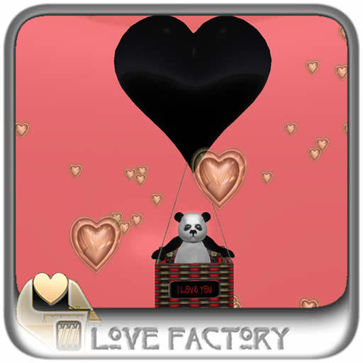 !-[LoveFactory]- Floating to your Heart Teddy Bear (goth) *Box*