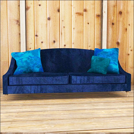 [DA]  BLUE VELVET COUCH {PG} 