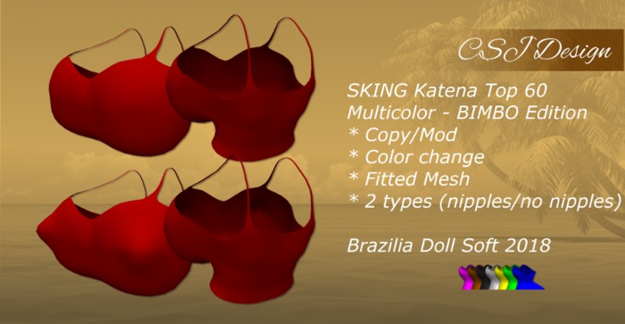 CSJ Design Sking Brazilia Katena Doll Top 60 BIMBO (MC)
