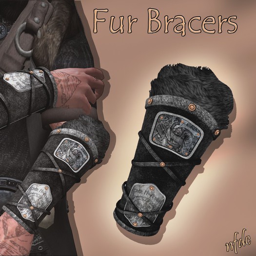 [NF] Fur bracer black (Boxed)