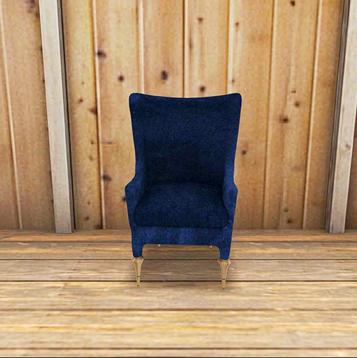 [DA] Blue Velvet Chair 1