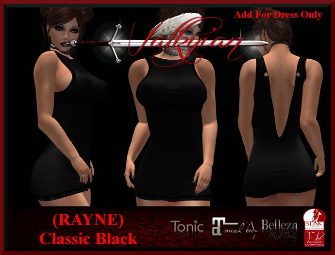 ~Valkyrian~(RAYNE) CLASSIC BLACK Dress (BOXED)