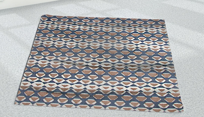 DESIGN RUG   BROWN/BLUE PATTERN