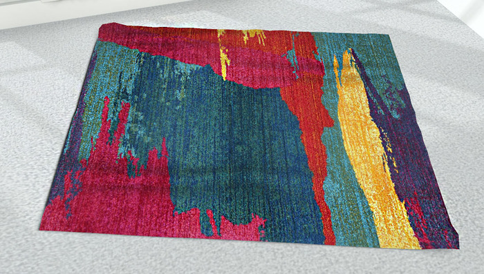 Second Life Marketplace - DESIGN RUG COLORED BRUSH STROKES