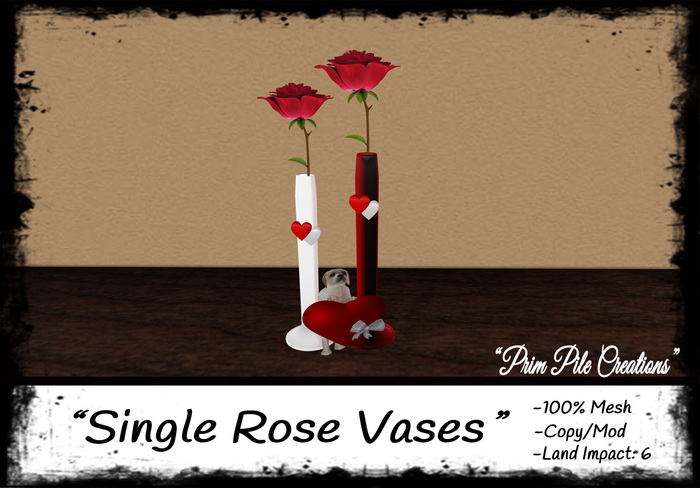 ~PPC~ Single Rose Vases BOXED