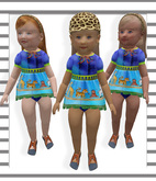 Pat A Kake Safari Blue dress