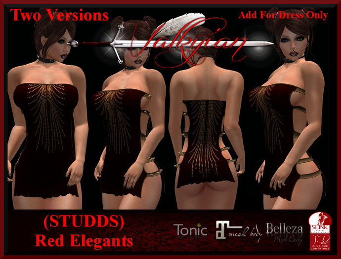 ~Valkyrian~STUDDS ( Elegants ) Red Dress (BOXED)