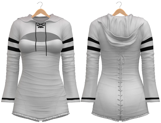 Blueberry - Laura - Sweater and Corset Dress - White