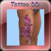 Tattoo fleur jambe dr