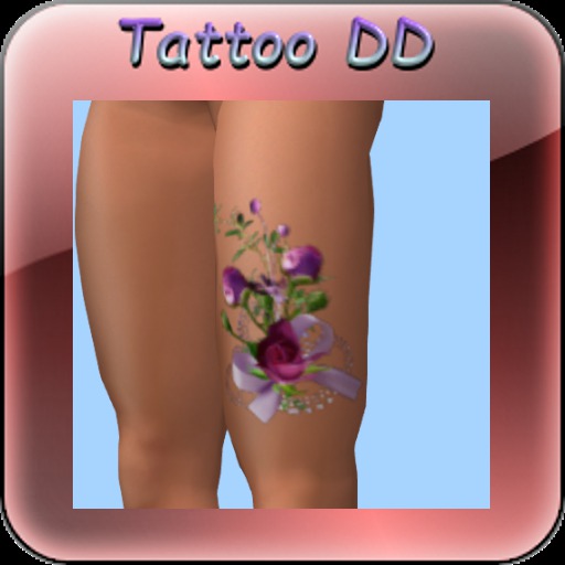 Tattoo Fleur Ruban Jambe G