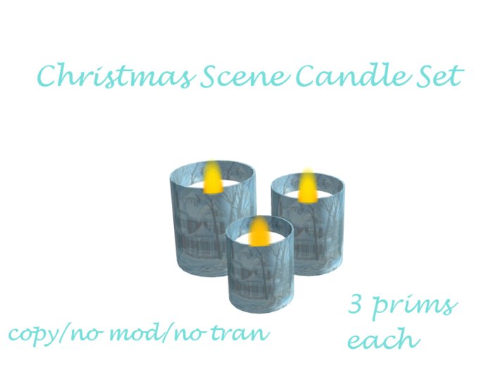 Winter scene candle set
