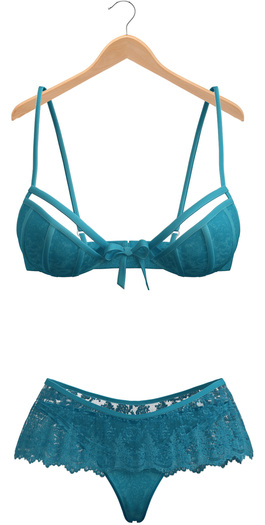 Blueberry - Icon - Lingerie Set - Aqua