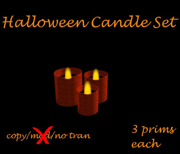 Halloween candle set