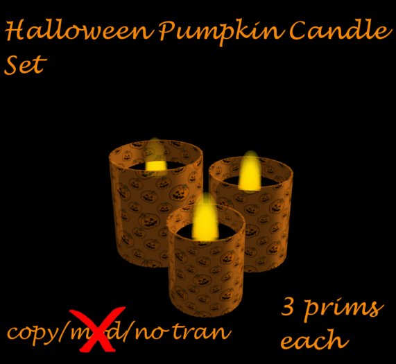 Halloween pumpkin candle set