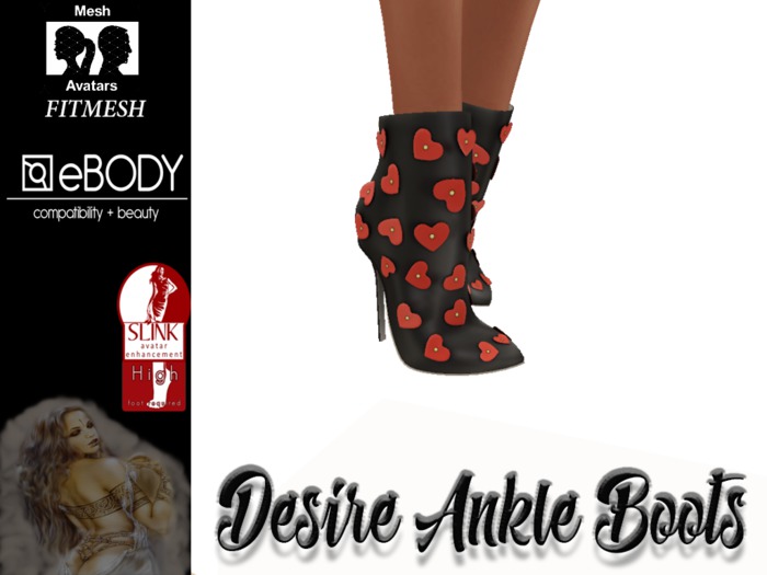 *SOIR* Desire Ankle Boots - Slink & eBody
