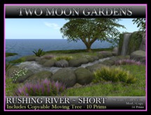 RUSHING RIVER - SHORT VERSION. Landscape Garden stream with waterfall