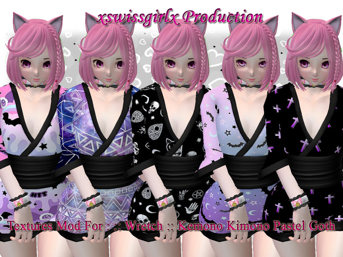 Textures Mod For : :: Wretch :: Kemono Kimono Pastel Goth