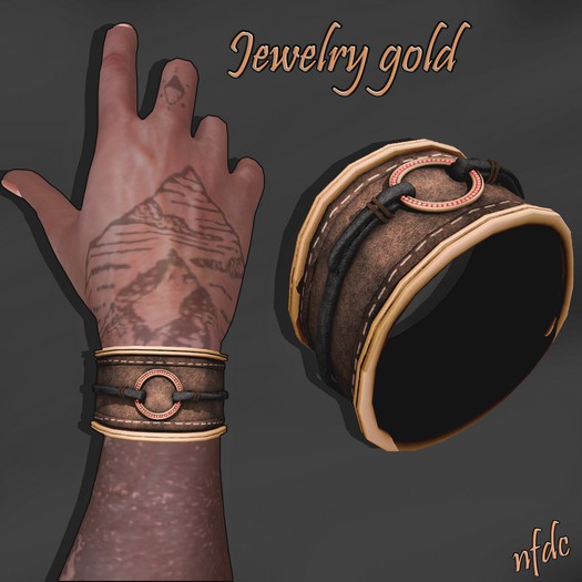 [NF] Leather bracer brown (Boxed)
