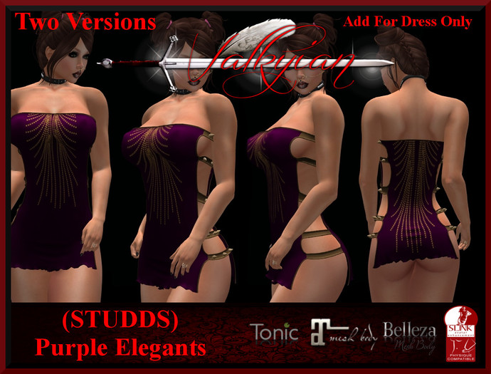 ~Valkyrian~STUDDS ( Elegants ) Purple Dress (BOXED)